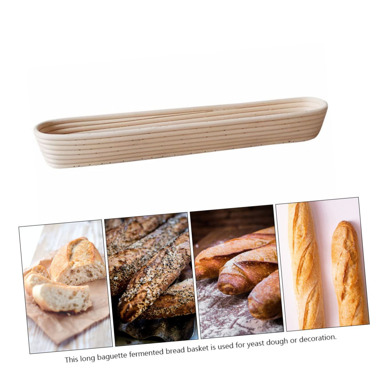 Ciieeo 2 Pièces corbeille à plus chaud outils de cuisson du préparation du cuire français vannerie boulangerie Accessoires de pâtisserie outils de vigne. Beige