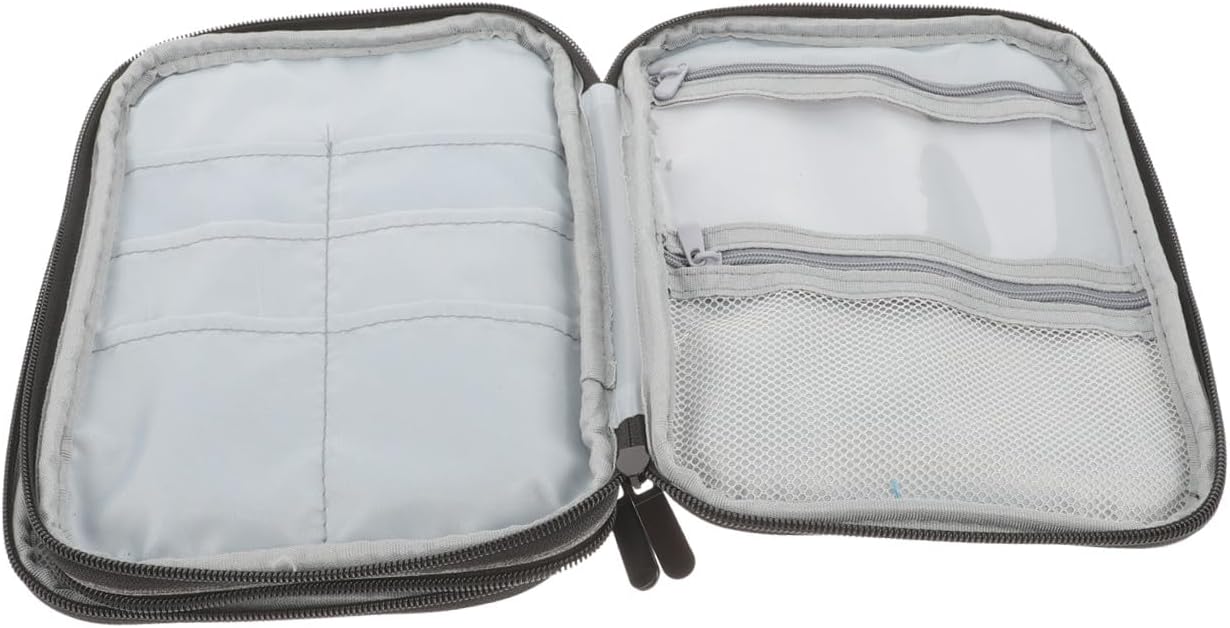 IMIKEYA Large Capacity Knitting Needle Case Multi-Compartment Oxford Cloth Organizer for Crochet Hooks Yarn Accessories for Travel and Home Crafting