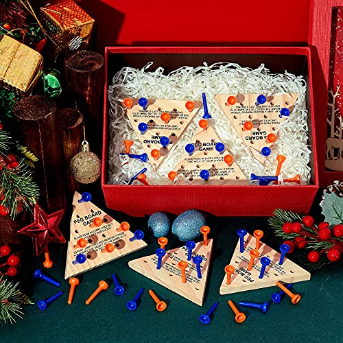 6 Packs Wooden Triangle Peg Games Triangle Wooden Board Game Family Board Game Wooden Strategy Toy Travel Games For Teens People Funny Learning Puzzles #TOP5