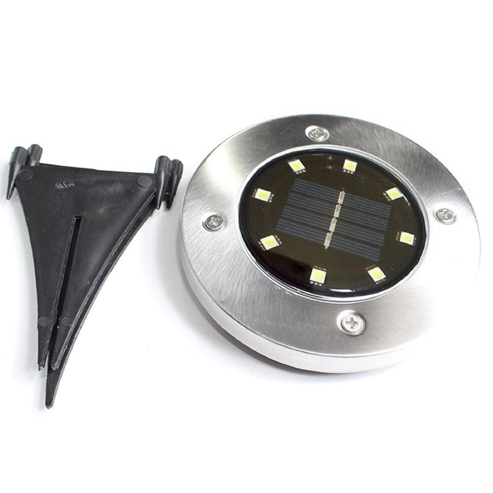 Solar Powered Ground Light Outdoor Waterproof Garden Pathway Lights with 8 LEDs, Walkway Lights for Home, Yard, Driveway, Lawn, 1Pack