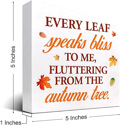 Miniatura 27 de Decoración de escritorio de otoño, Groovy Gobble Gobble Fall Thanksgiving Wood Block Sign Decoración de escritorio, caja de madera rústica de