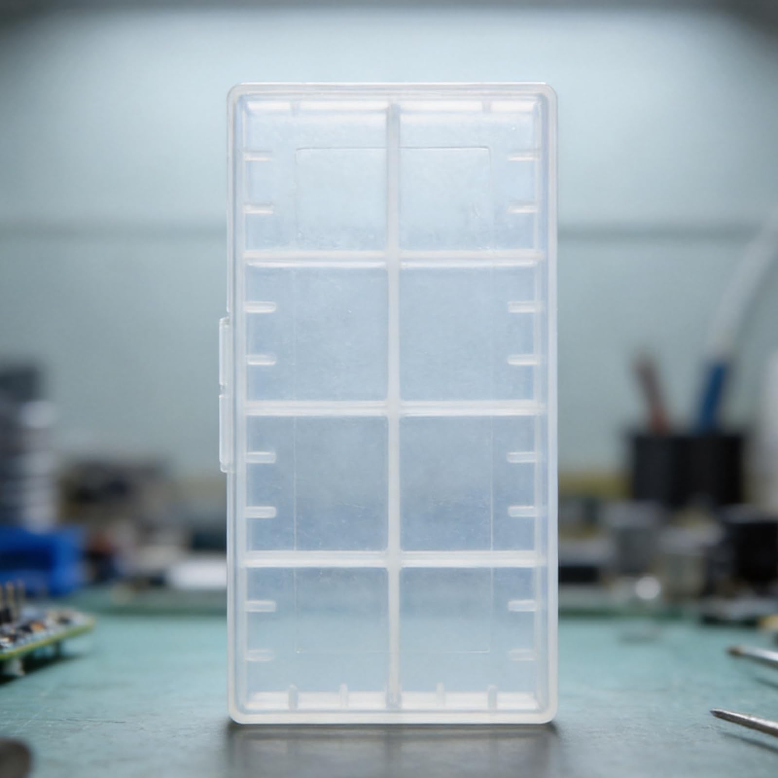 Boîte de rangement en polypropylène transparent idéale pour le stockage de piles au lithium 26650 - Boîte de rangement sécurisée - Boîte de rangement en polypropylène transparent