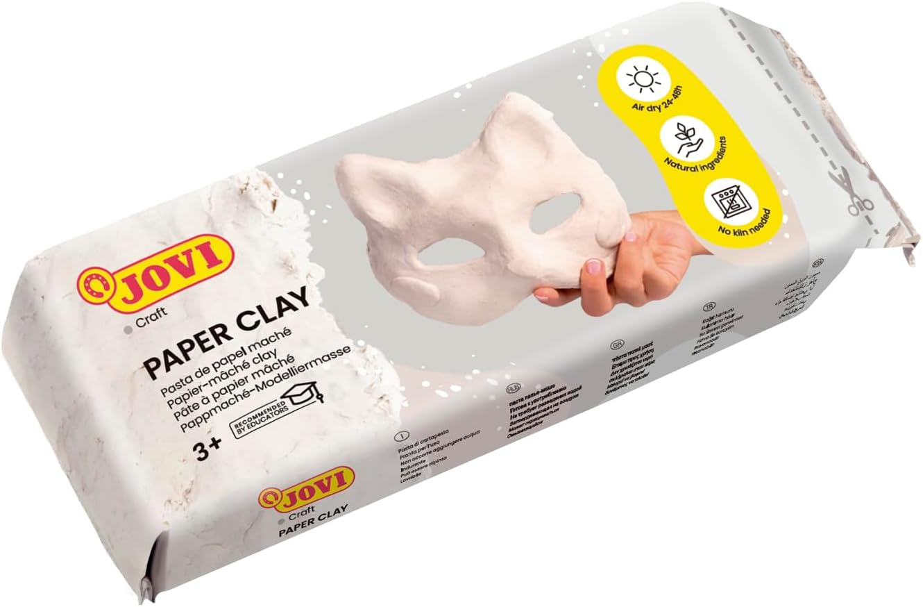 Jovi - PatMaché Ready-to-Use Air-Hardening Paper Mache; 1.5 lb Bar for Arts & Crafts Projects