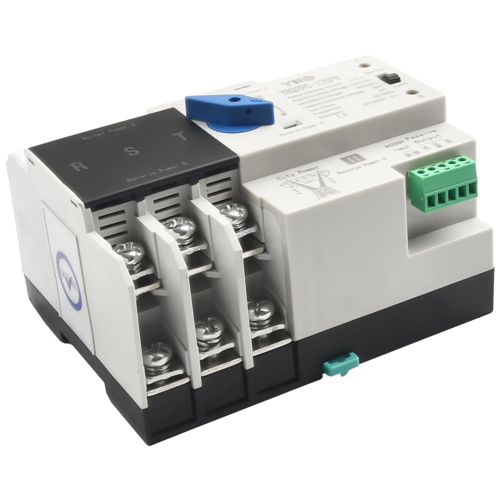 Commutateur de transfert automatique 220V 400V rail DIN inverseur source