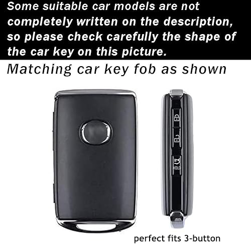 Miniatura 2 de ontto Funda de llave de coche de 3 botones para Mazda 3 Hatchback, funda de metal y silicona para llave de Mazda 3, 6, CX-5, CX-9, CX-30, soporte