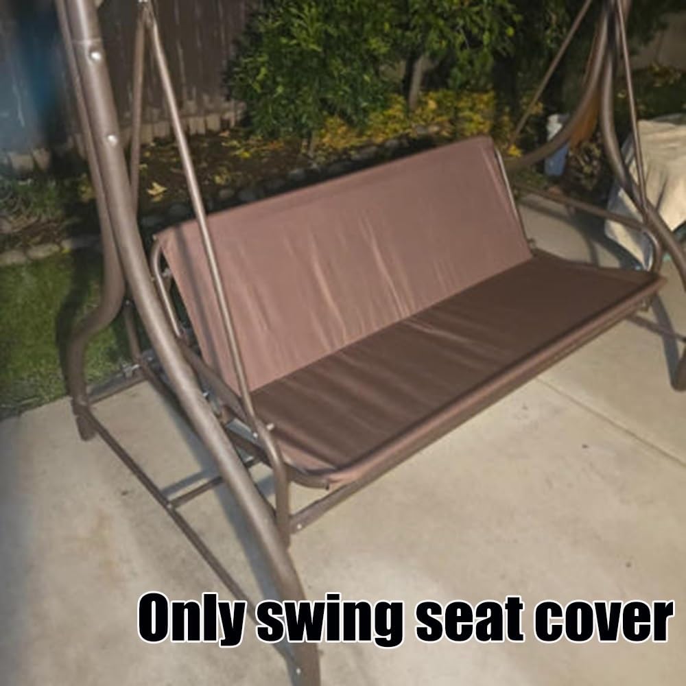 Cubierta De Repuesto para Asiento De Columpio Funda De Asiento para Columpio Funda De Repuesto para Silla Mecedora Exterior Patio Balcón Banco(Black,58.3x19.7x19.7in)