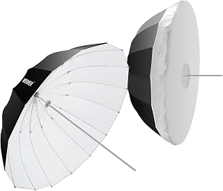 NEEWER 71" Parabolic Reflective Umbrella Softbox with White Interior, Diffuser, Quick Fold & Bag for Photo Studio Video Lighting NS4U