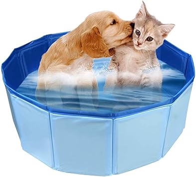 Amazon Co Jp 犬 プール ペット用バスグッズ バスプール バスタブ 折り畳み Pvc複合素材 耐摩 防水 底面水抜き栓付き 夏 猫 小型犬 中型犬 お風呂ために 屋内屋外用 60cm cm ブルー ペット用品