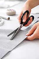 Tesoura Zig Zag Profissional para Costura, Papel e Tecido – Corte Preciso e Acabamento Perfeito