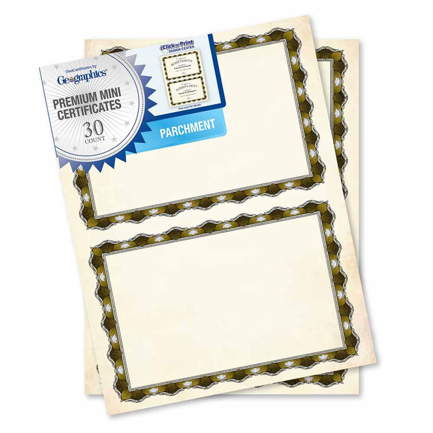 Snapklik.com : Geographics Mini Parchment Certificates