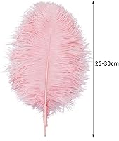 Vista 39 de 24 piezas de plumas de avestruz blanco natural de 10-12 pulgadas (25-30cm) para centros de mesa de bodas y fiestas, arreglos florales y decoración