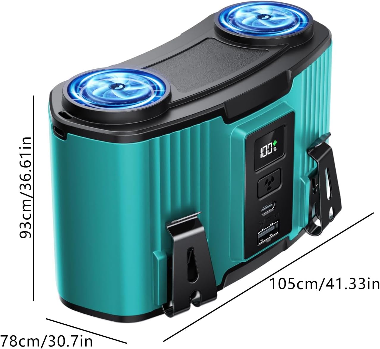 Waist Hanging Fan Outdoor Work Hiking Camping Climbing Mobile Cooling Fan Rechargeable Clip For Outdoor Fishing Adjustable Speed Waist Clip