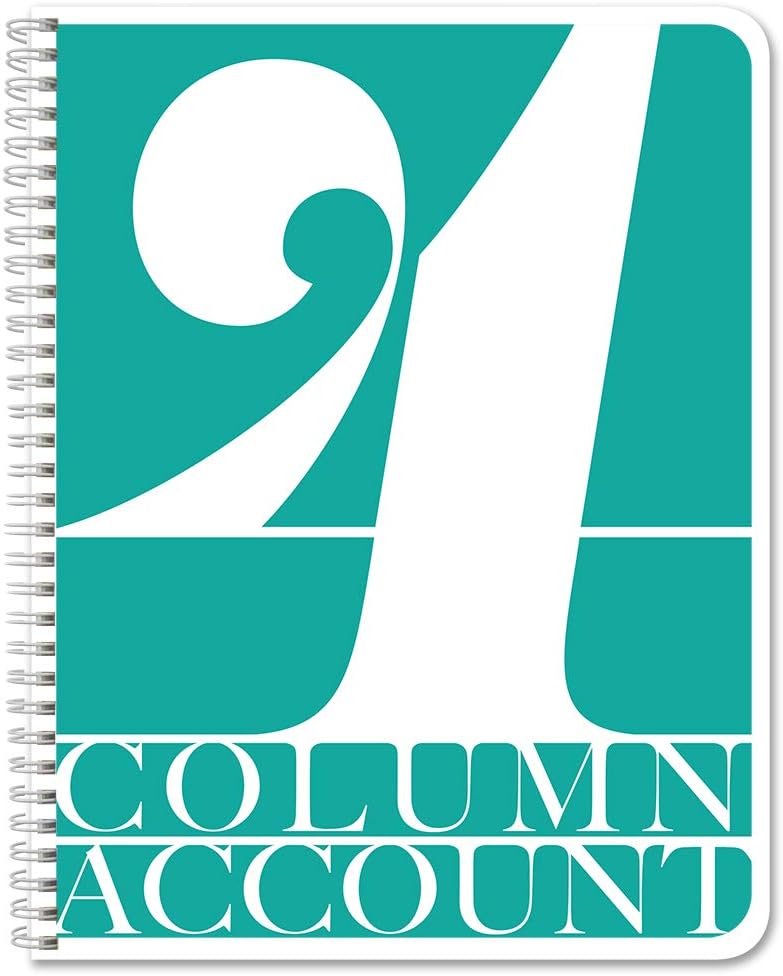 BookFactory 4 Column Ledger Book/Account Book/Accounting Ledger/Notebook Four Columns Columnar Accountant Book Format - 100 Pages, 8.5'' x 11'', Wire-O (Made in USA)