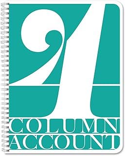 BookFactory 4 Column Ledger Book/Account Book/Accounting Ledger/Notebook Four Columns Columnar Accountant Book Format - 100 Pages, 8.5'' x 11'', Wire-O (Made in USA)