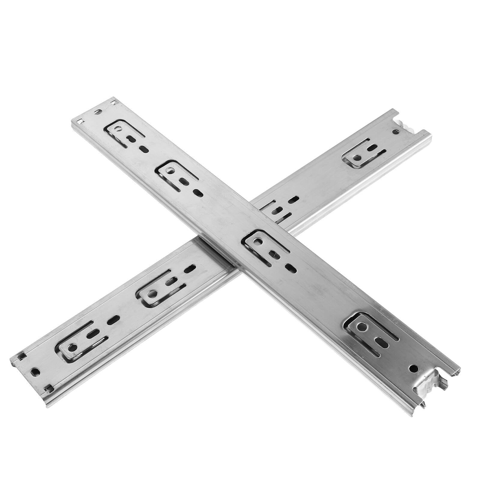 Jvnalwnkv One Color Drawer Slide Rail，Stainless Steel Rail, 14 Inch Stainless Slides 2Pcs Pack – Heavy Duty Full Extension Smooth Sliding Rails