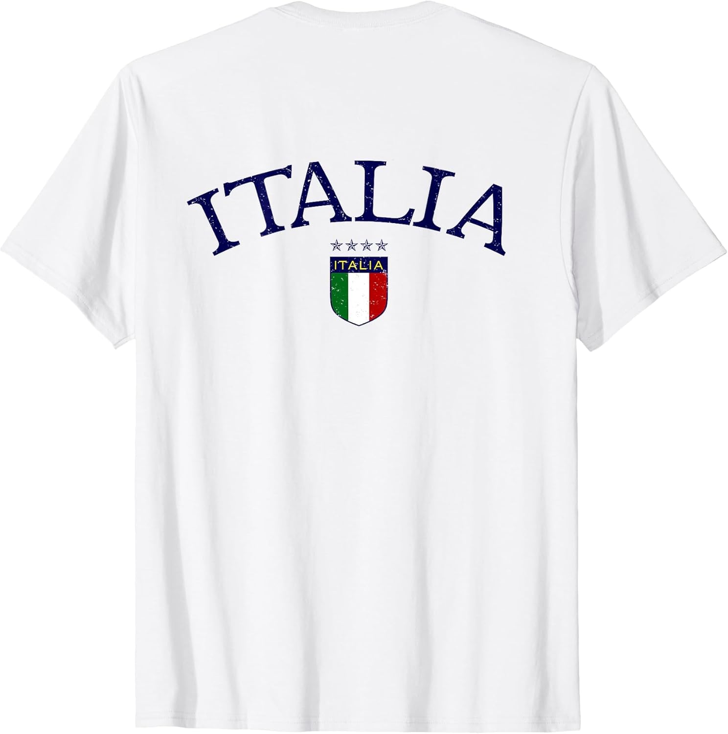 Vintage Italia Soccer Double-Sided T-Shirt, Men, White, Medium - Image 2
