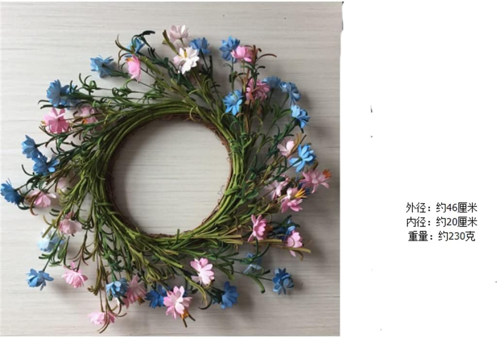 46cm Simulated Daisy Wreath for Holiday Decoration and Door Hanging(E)