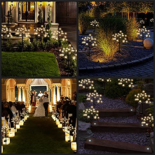 Iueecen Solar Flowers Lights Outdoor Solar Garden Lights Decorative,2Pack 20Led Solar Outdoor Lights Waterproof Fairy Lights Pathway Walkway Patio Yard Landscape Decoration Christmas Garden Decor #TOP4