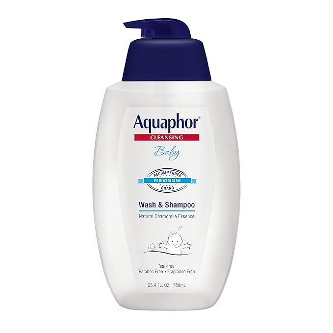 Aquaphor Baby Wash & Shampoo – Gentle 2-in-1 Cleanser for Sensitive Skin
