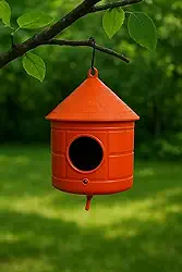 Casinha de Passarinho para Jardim, 20 cm x 15 cm, Plástico Resistente, Cores Sortidas