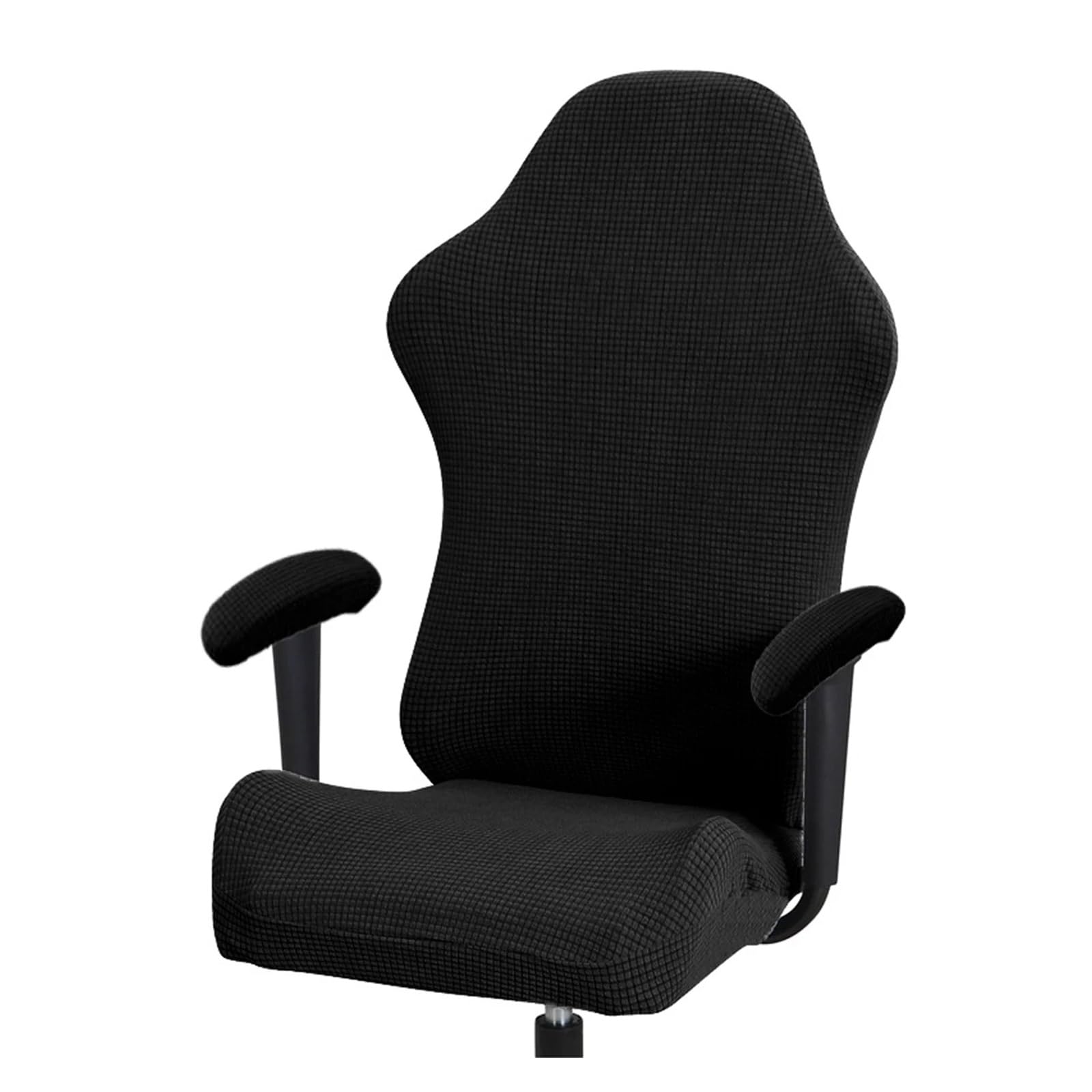 ZHOUXYFDC Gaming Chair Cover Thick Office Computer Game Chair Slipcovers Stretchy Reclining Racing Gaming Chair Cover Protector With Armrest Cover(Black)