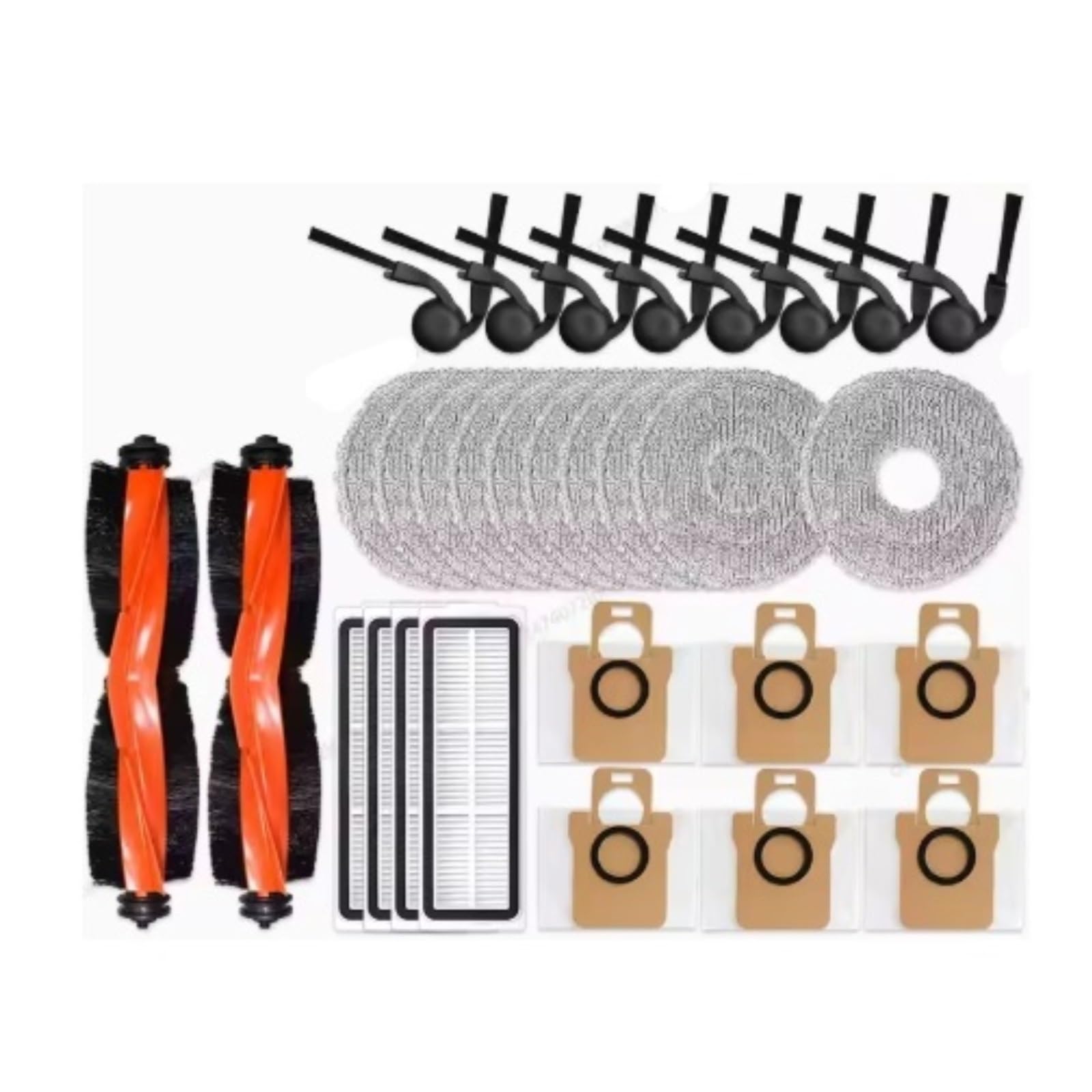 Compatible con Xiaomi,Robot Vacuum 5 Pro OV21GL, Accesorios De Repuesto Cepillo Principal Lateral Filtro Trapeador Bolsa Polvo(Combination Pack 4)