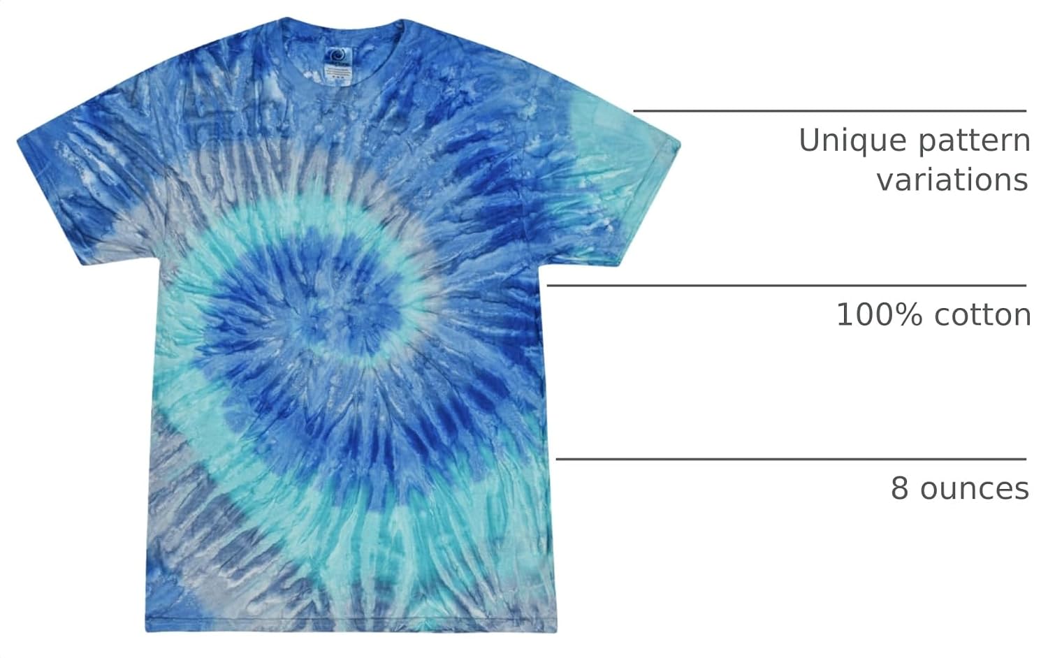 Colortone Spider Tie Dye T-Shirts for Men and Women - Unisex Short Sleeve Tie-Dye T Shirts for Adults image 4