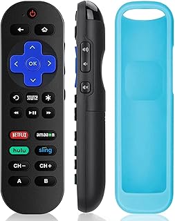 Programmed Remote for Roku Box with Volume Key, Remote Control with Silicone Case Kit for Roku Ultra, Express 4K+, Premier...