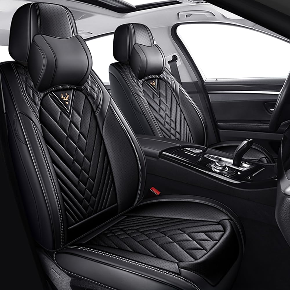 HBXT Car Seat Covers for Jeep Wrangler 2000-2026, Premium Nappa Leather Waterproof & Anti-Slip, Full Coverage Customized fit Jeep Wrangler Seat Covers