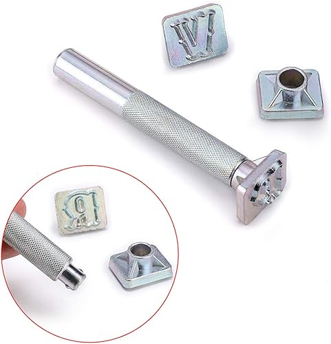 Miniatura 25 de OwnMy Juego de sellos de letras mayúsculas, 1/2 pulgadas/0.512 in, juego de herramientas de sello de letras de cuero, herramientas de estampado