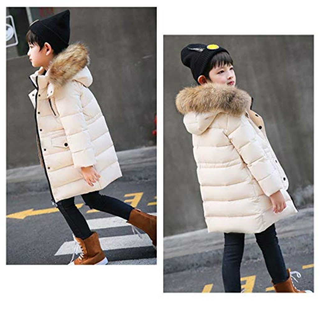 Cappotto con Cappuccio da Unisex Ragazzi Invernale Giubbotto Trapuntato Parka Incappucciato Piumino 0-13 Anni