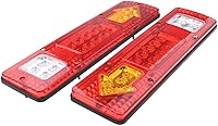 Vista 4 de RV 19 luces LED traseras de remolque rojo blanco ámbar integrado señal de giro lámpara de funcionamiento para ATV camión (12V) 2