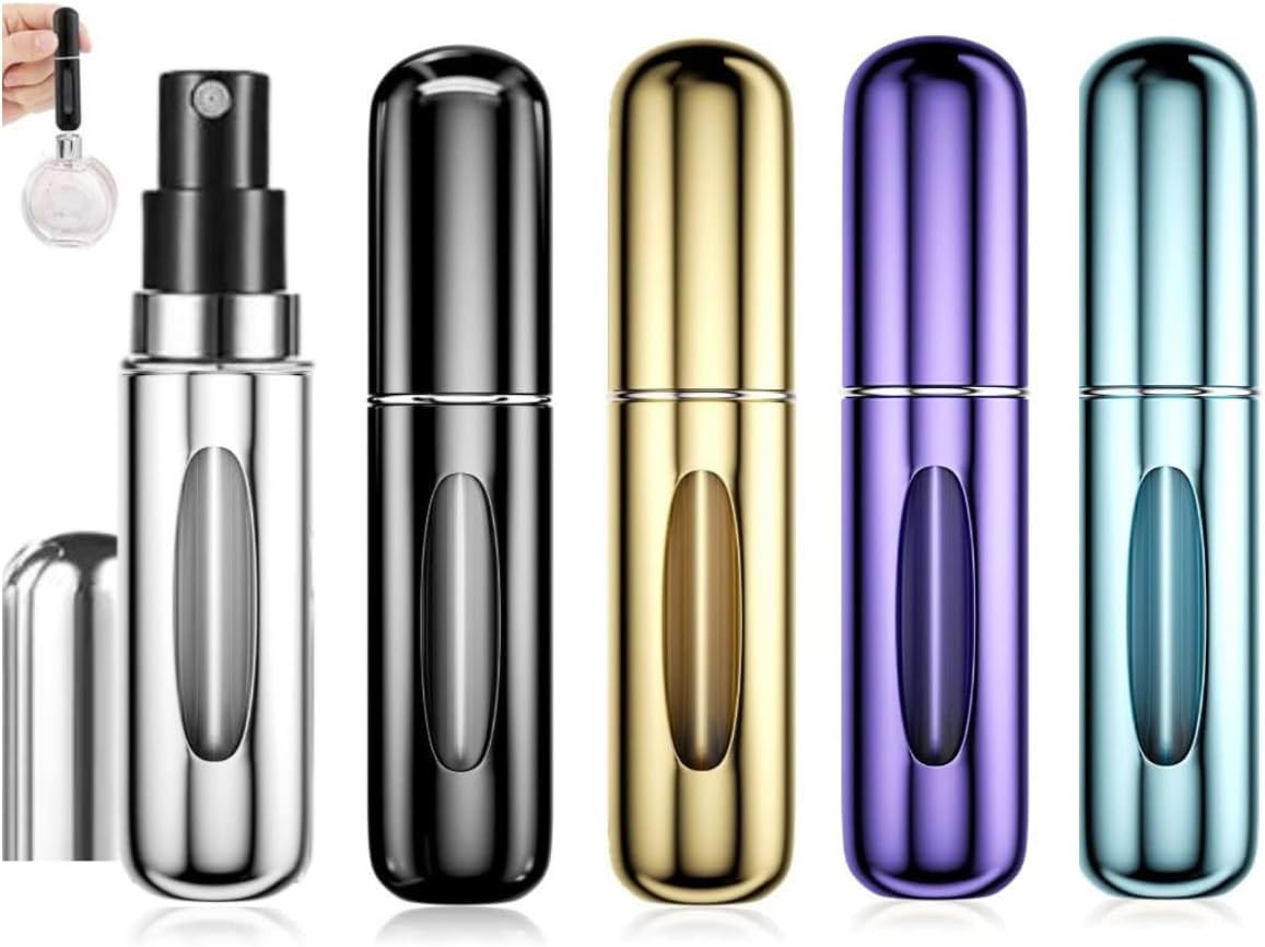 5 PCS 5ML Refillable Perfume Atomizer, Portable Mini Spray Bottle, Refillable Cologne Sprayer, Mini Perfume No Leak, Bottle, Ideal for Party, Travel, Dating.