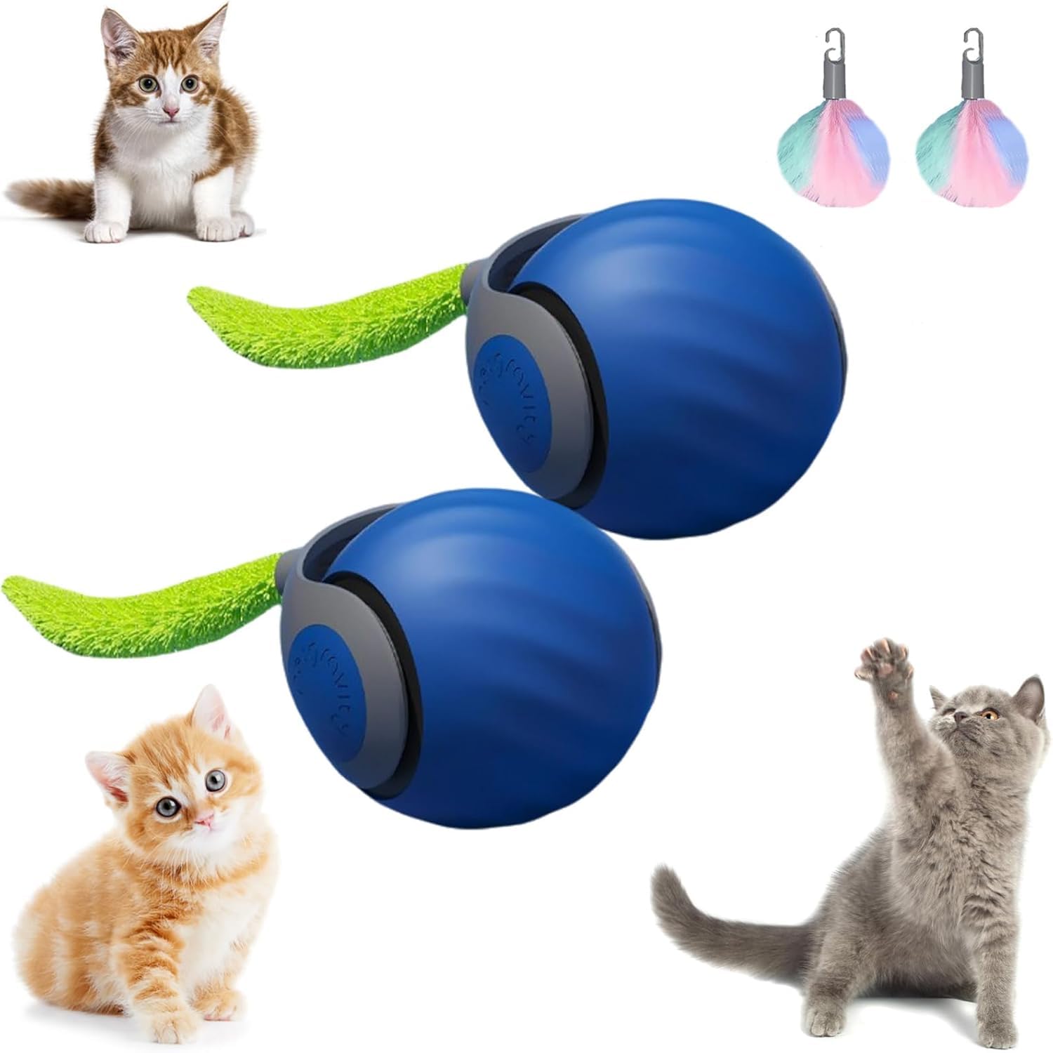 Balle De Jeu Pour Chat à Déplacement Automatique, Balle Interactive Pour Chien, Rechargeable Par USB, Jouet Intelligent D'intérieur Pour Chat Motorisé Pour La Chasse Et La Chasse (orange