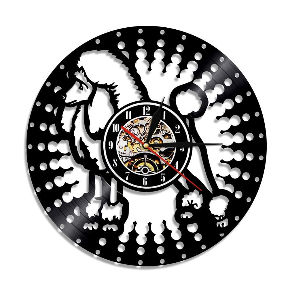 Horloge murale vinyle chien cadeau vintage original lui elle