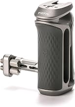 Tilta Xeno Side Handle for Filmmakers & Cameras - Titanium Gray | Secure Connection & Helps Prevent Rotation | Adjustable Height | Textured Silicone Grip | Convenient Assembly (Dual 1/4″-20)