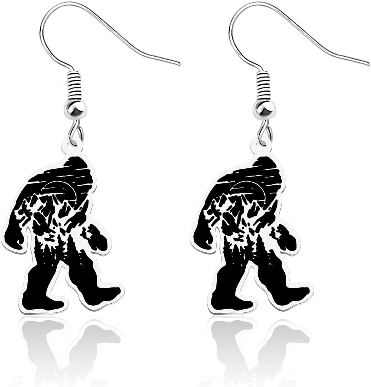 SEIRAA Sasquatch Earrings Footprint Drop Earrings Cryptid Creatures Jewelry Gifts