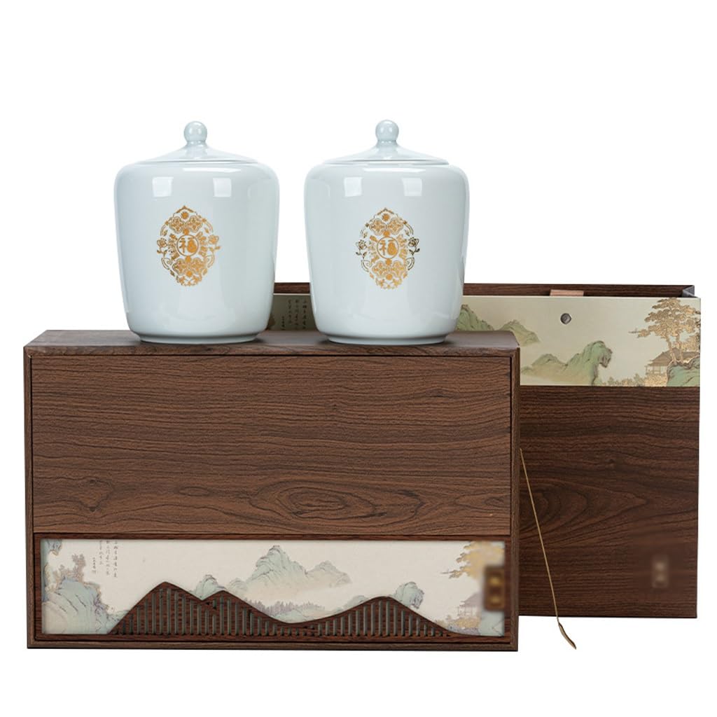 Pojemniki na herbatę do herbaty sypkiej vintage słoik na herbatę, ceramiczny pojemnik na herbatę, słoik Longjing zielona herbata czarna herbata uniwersalny ceramiczny hermetyczny pojemnik na