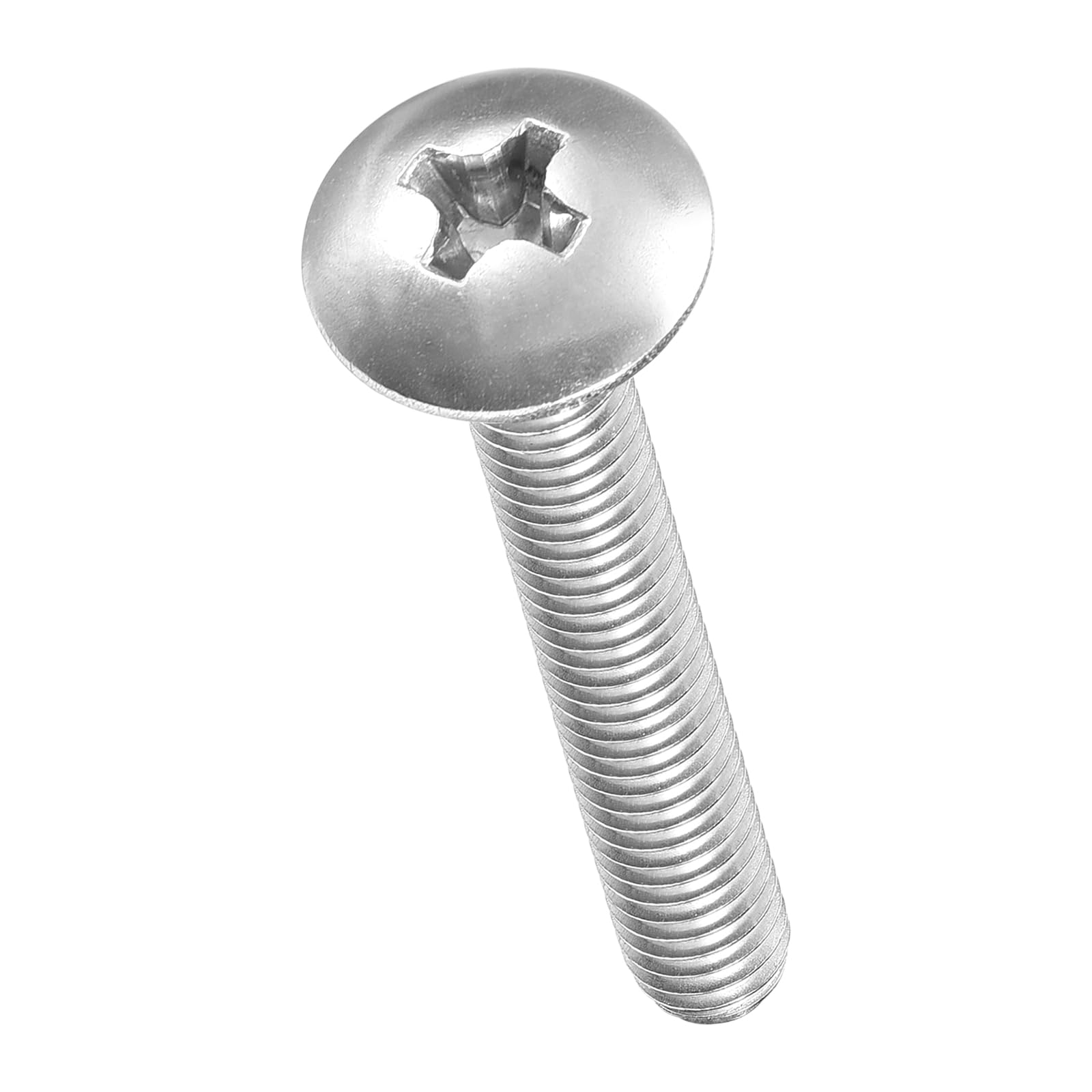 METALLIXITY Machine Screws Phillips Head(M4-0.7x25) 100Pcs, Steel Round Head Phillips Drive Furniture Bolts