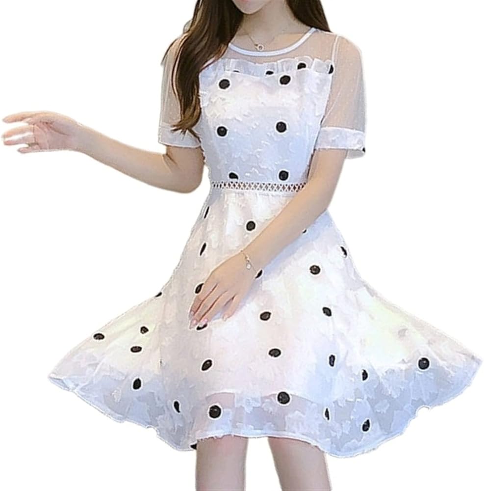 Cesisan Women Casual Dresses Casual Crew neck Short Sleeve Tunic Dress Beach Loved by fashionable ladies (Color : White, Size : Small) at Amazon Women's Clothing store Cesisan Women Casual Dresses Casual Crew neck Short Sleeve Tunic Dress Beach Loved by fashionable ladies (Color : White, Size : Small) at Amazon Women's Clothing store
