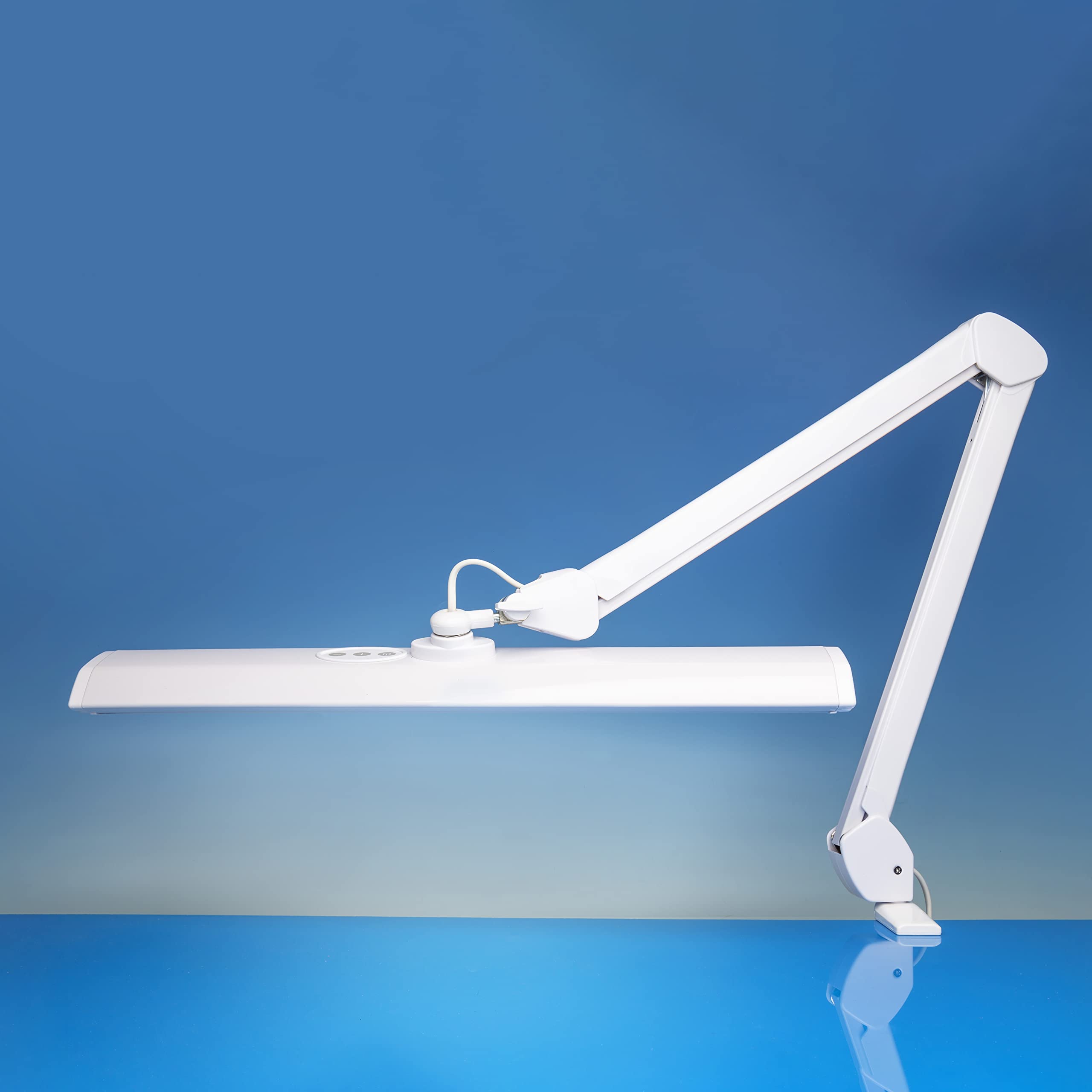 Lightcraft White Classic Led Task Lamp With Dimmer Function,