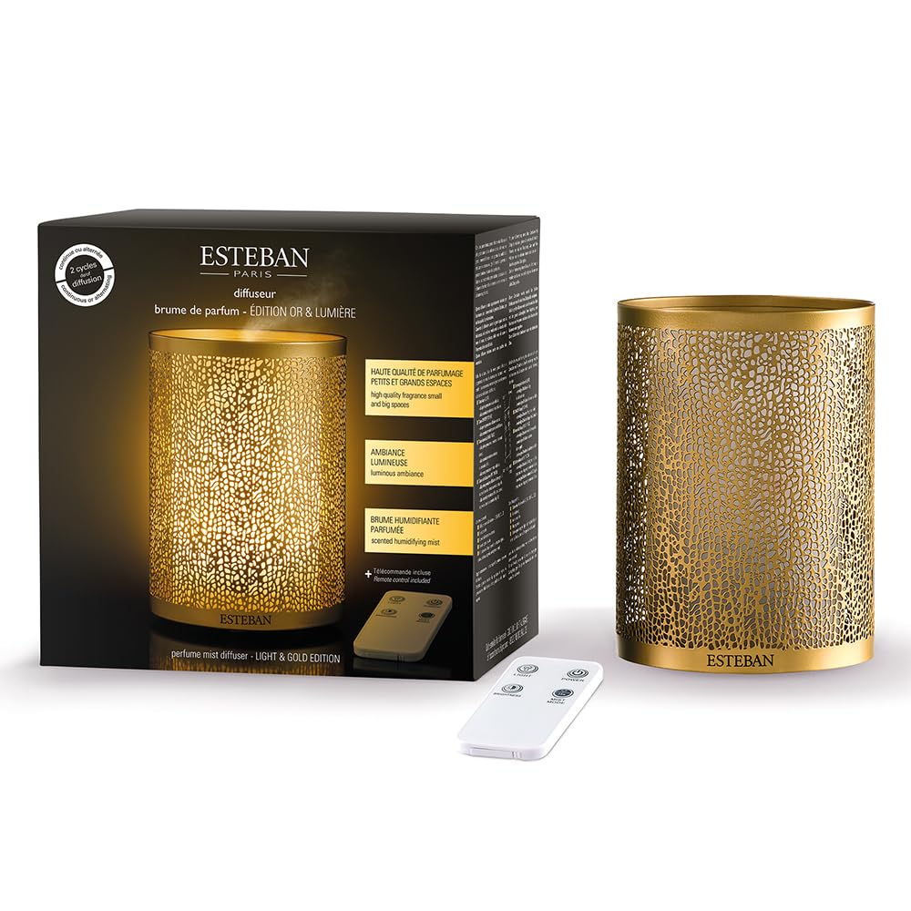Esteban CMP-157 Diffuseur Brume de Parfum Édition Or et Lumière