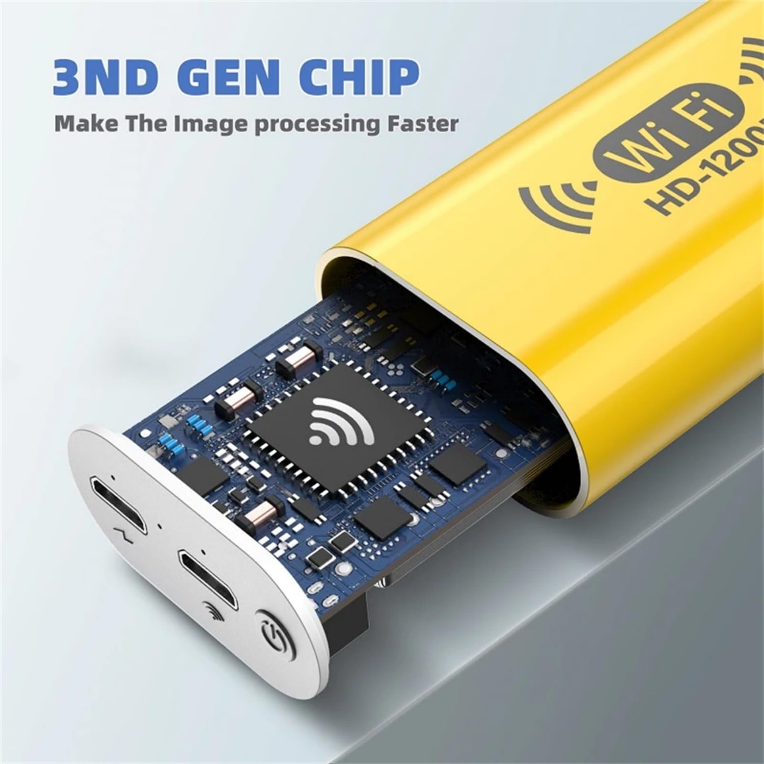 Wodoodporny boroskop inspekcyjny USB, 8 mm kamera endoskopowa Wi-Fi, HD1200P, elastyczny kabel z regulowanymi światłami LED, motoryzacja, dom, ściana, rura, samochód, 10 m