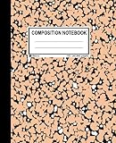 Unruled Composition Notebook: 100 unruled & numbered pages [50 sheets] plus index page, 7.5' x 9.25', beige & black marble composition style cover, ... (Unruled Composition Notebooks) (Volume 6)