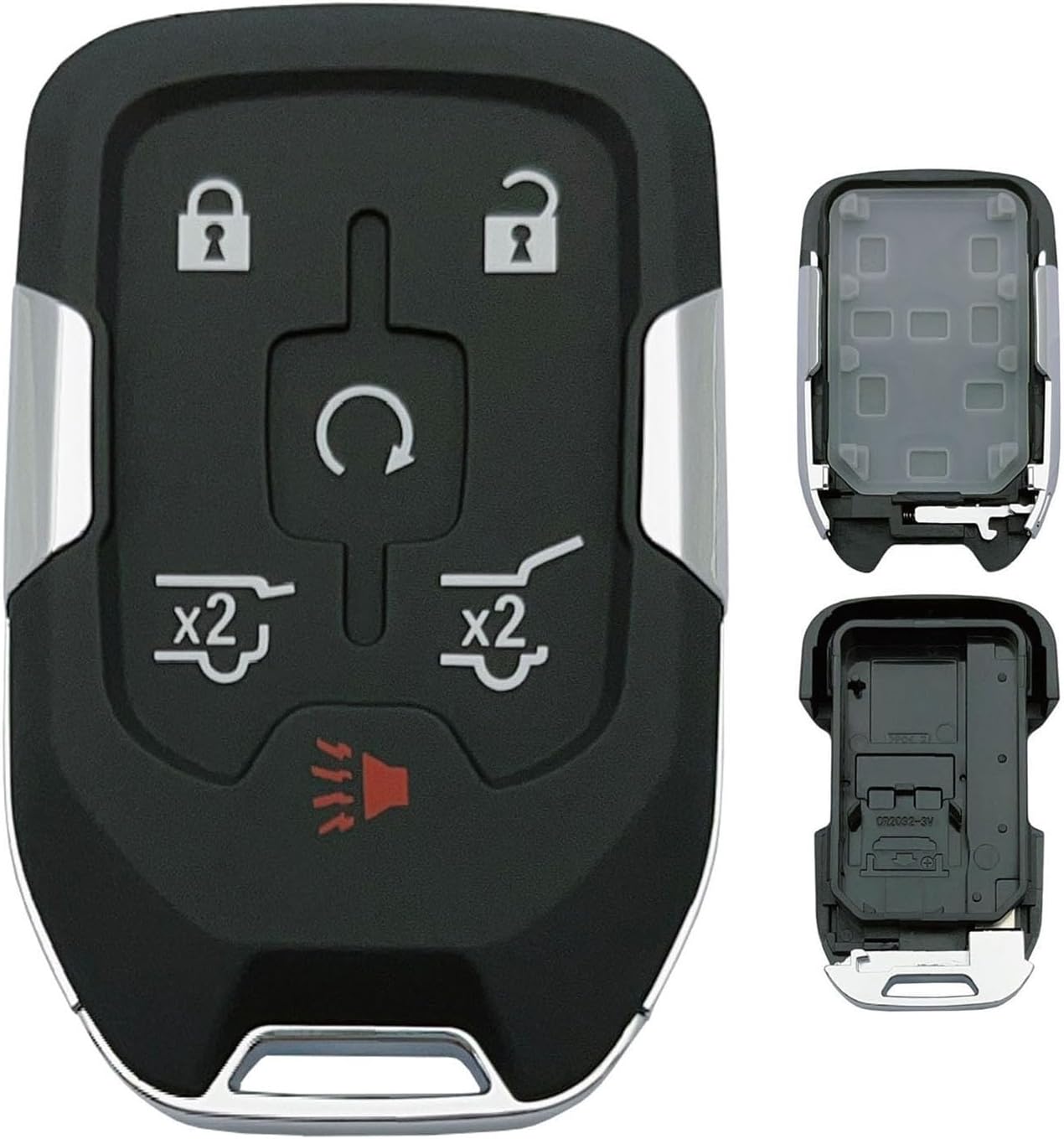 Replacement Key Fob Shell Case Fits for Chevy Silverado 2022 2021 2020 2019 and GMC Sierra 1500 2500HD 3500HD Keyless Entry Remote Control 5 Button Pad Cover (5 Button-b)