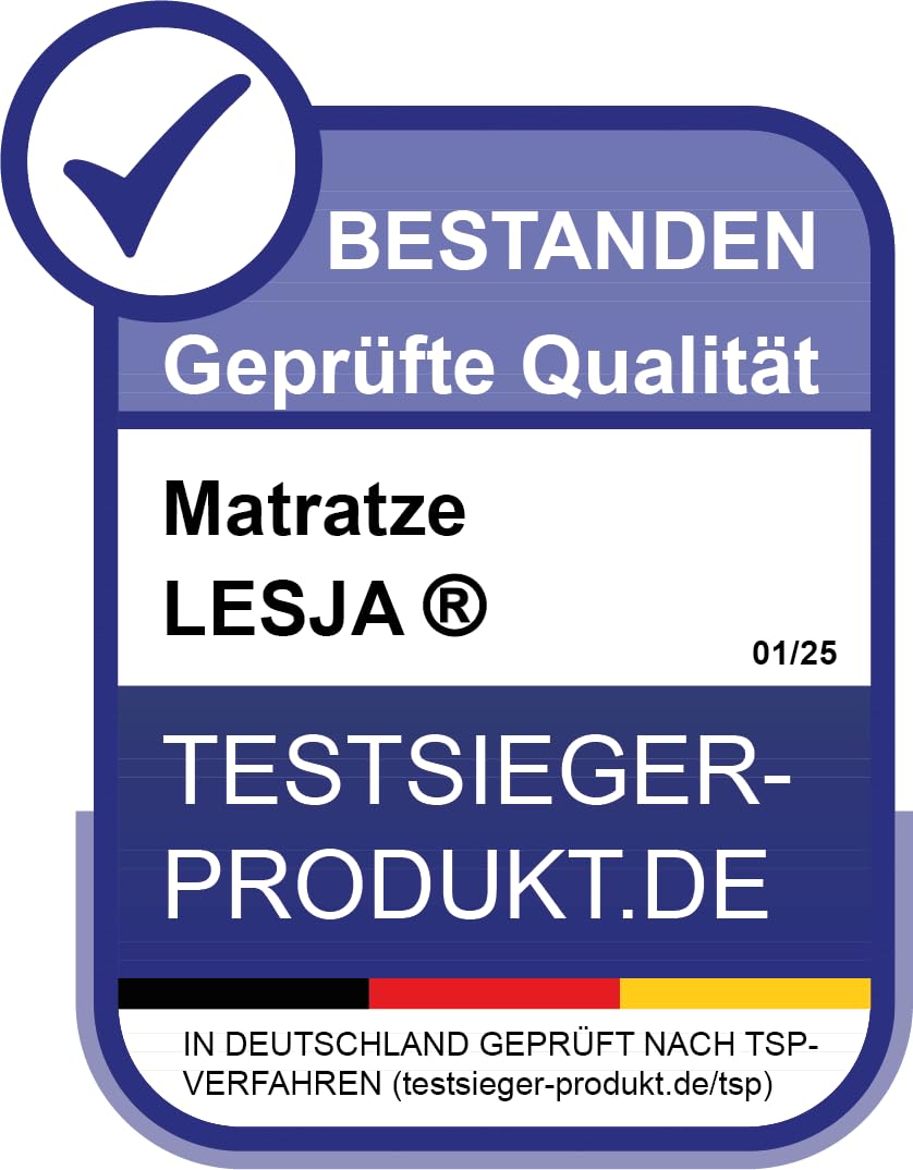 LESJA Tagesbett Matratze 80x200 / 160x200 – Orthopädische Schaumstoffmatratze für Ausziehbett & Schlafsofa – Faltbare Ersatzmatratze mit 7-Zonen Komfort – H4 Mittelfest