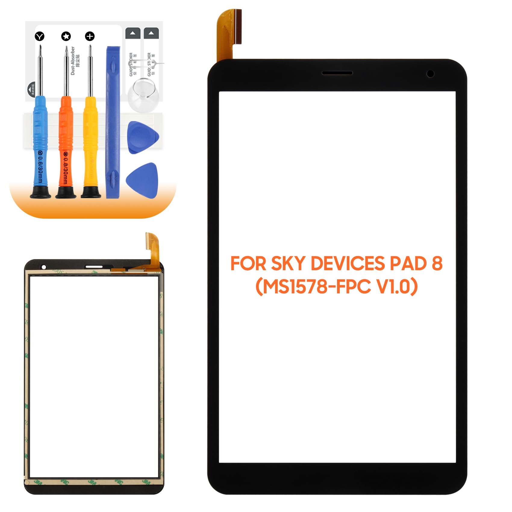 for Sky Devices Pad 8 Screen Replacement 8.0