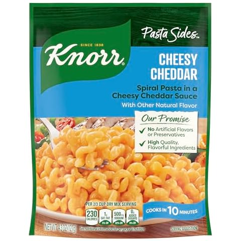 Knorr Pasta Sides Cheesy Cheddar Rotini For Delicious Quick Pasta Side Dishes No Artificial Flavors, No Preservatives, No Added MSG 4.3 oz Cover