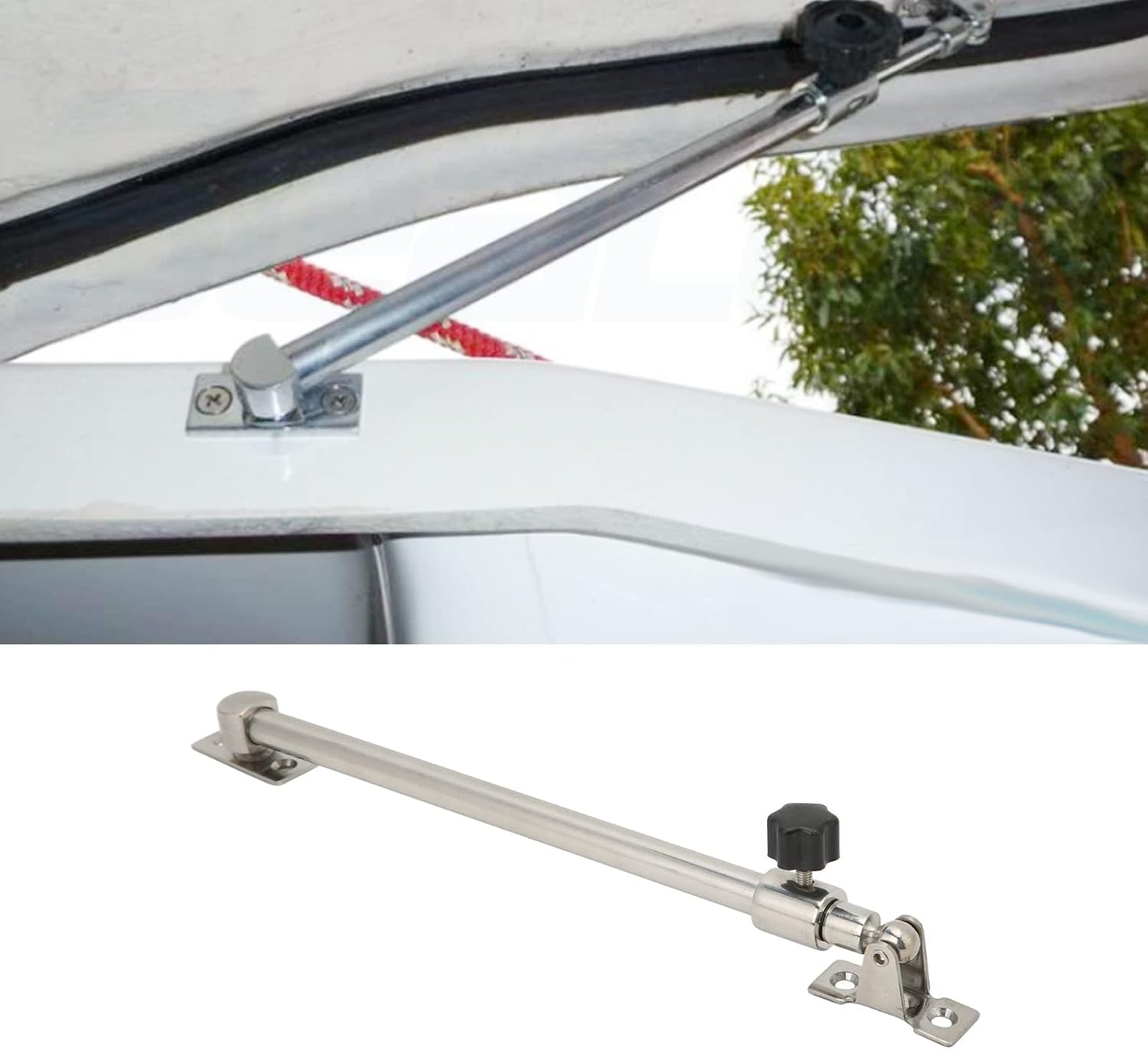 Boat Telescoping Hatch, Boat Hatch Adjuster Stainless Steel 304 342mm to 582mm Range Polished Universal for RV Yacht Ship