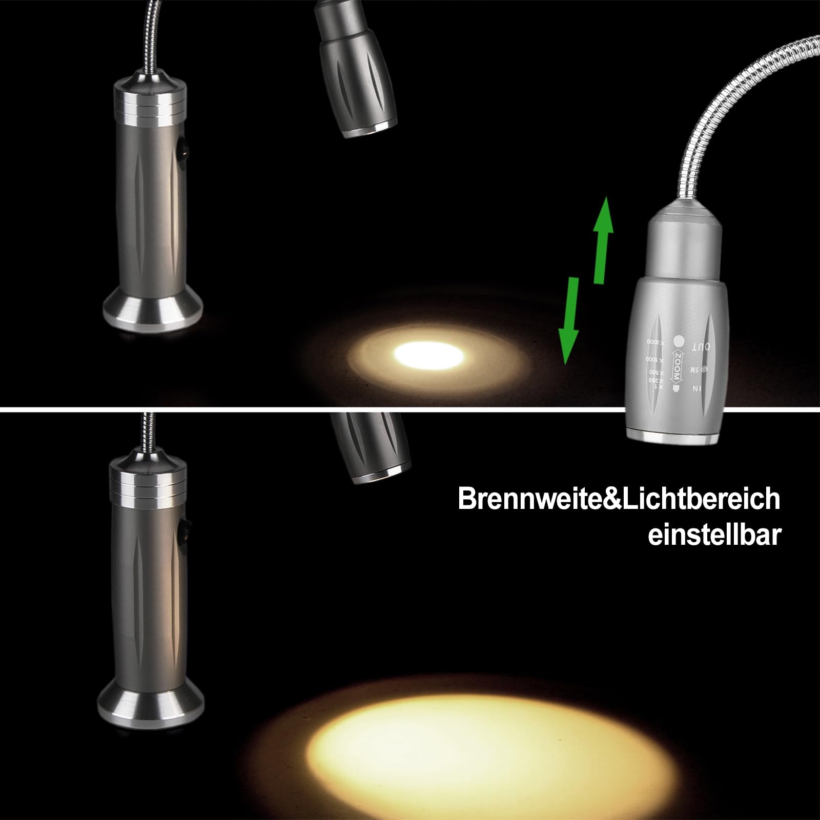 IMAGE Lámpara para barbacoa, 2 unidades, magnética, LED, luz de barbacoa giratoria 360°, iluminación para barbacoa, pícnic al aire libre, regalos para hombres, papá, marido, día del padre